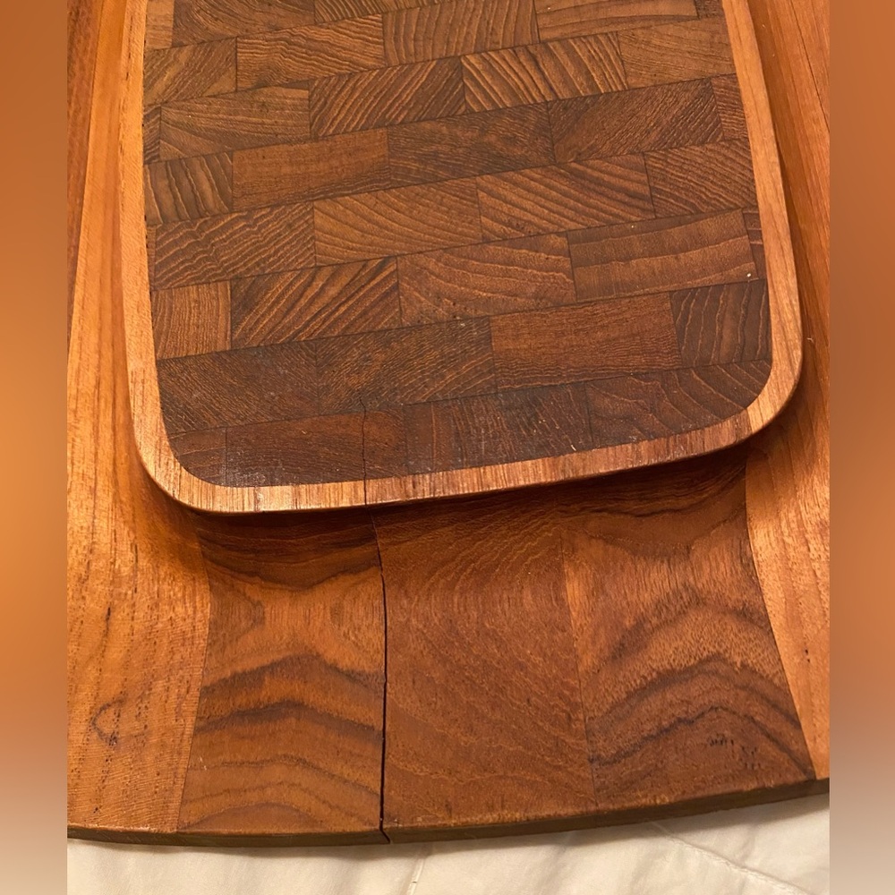 Vintage Dansk Mid Century Modern Teak Rosewood Cheese Charcuterie Board Tray - Picture 7 of 7